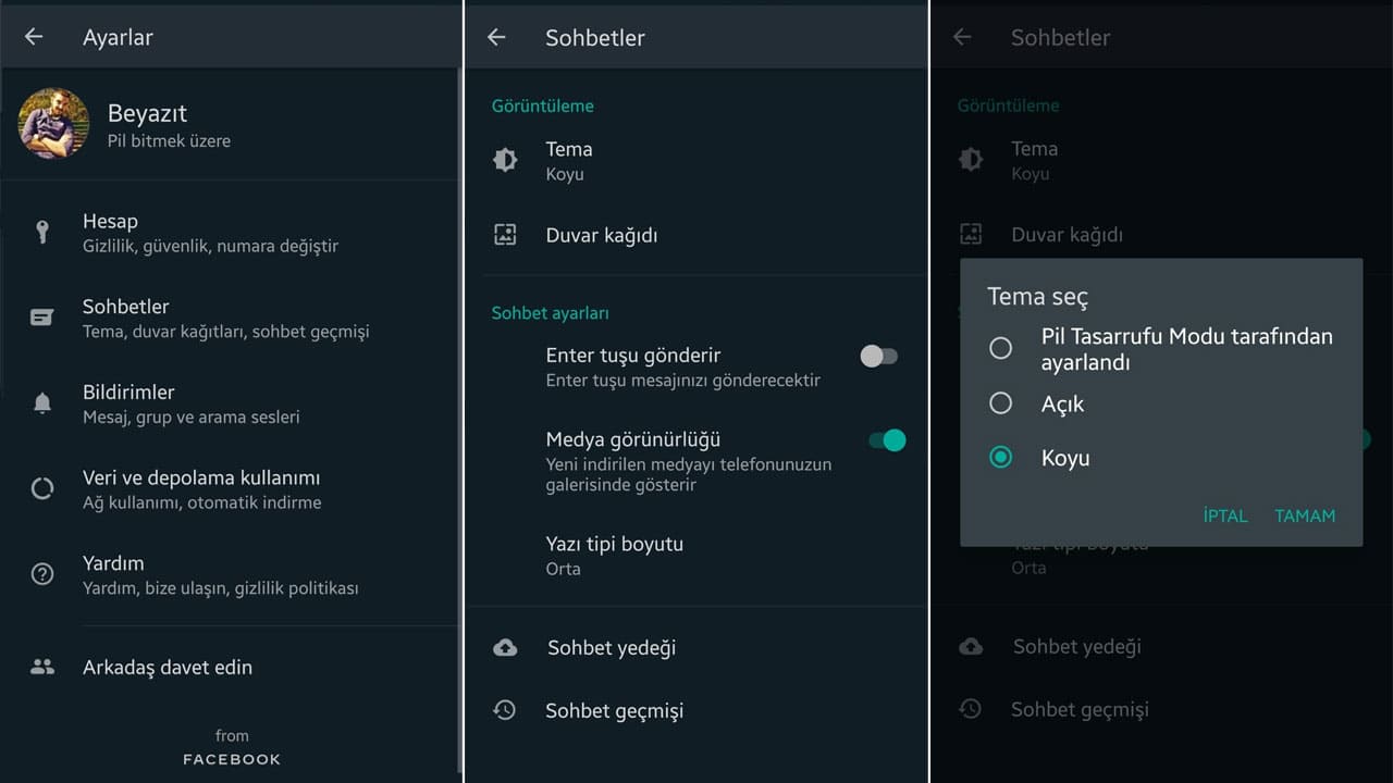 Whatsapp Dark Mod